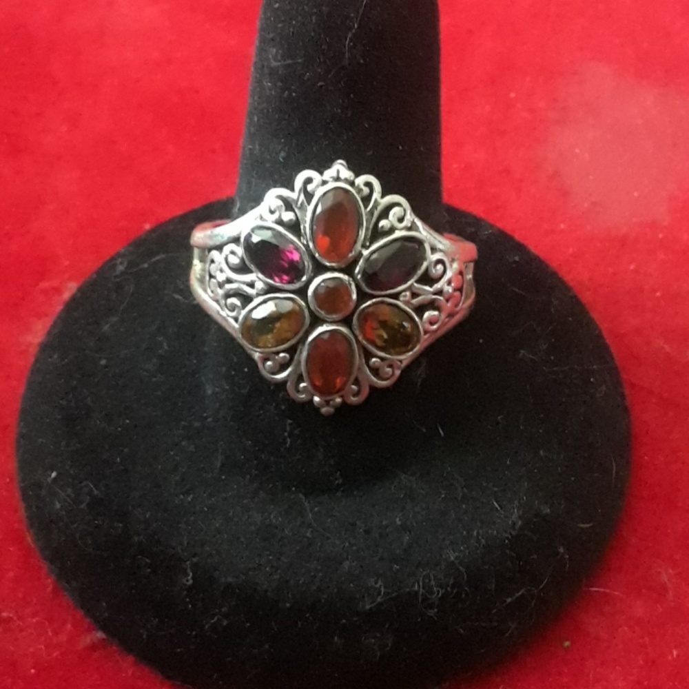 Multi gemstones in 92.5 size 8